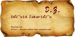 Dávid Zakariás névjegykártya